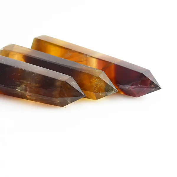 Wholesale Healing Gemstone Point Natural Yellow Fluorite Wand Crystal Point For Decoration - Image 5