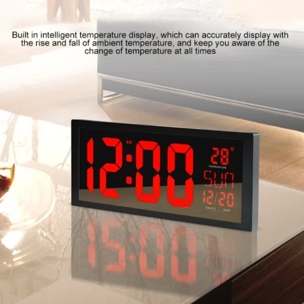 New Design Multifunctional Outdoor Large-screen High-definition Digital Display LED Electronic Wall Clock Led Clock - Image 4
