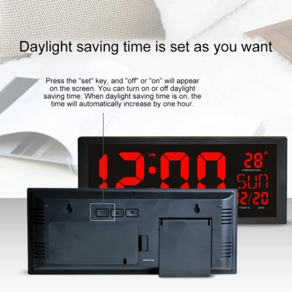 New Design Multifunctional Outdoor Large-screen High-definition Digital Display LED Electronic Wall Clock Led Clock - Image 3