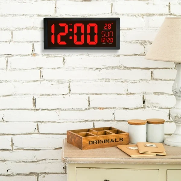New Design Multifunctional Outdoor Large-screen High-definition Digital Display LED Electronic Wall Clock Led Clock - Image 5
