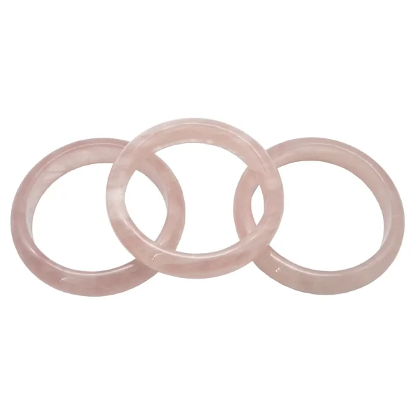 Crystal Quartz Rose Bangles Real High Quality Pink Bracelets Wedding WOMEN'S MEN'S Rhinestone Party Unisex Claw Setting Gift - Image 2